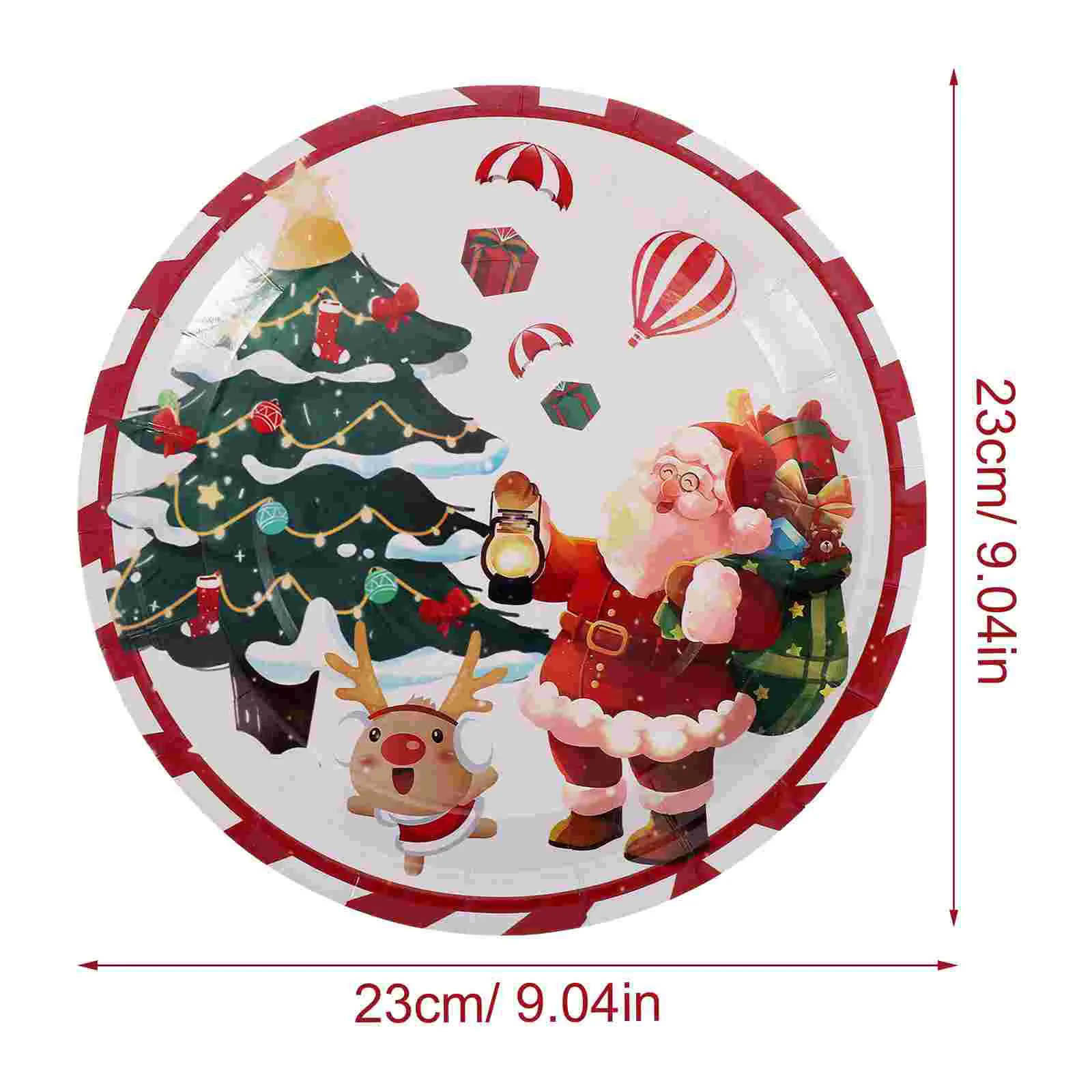 Christmas Tableware Xmas Dessert Plates Flatware Party Kit Disposable Paper Spoon And Fork Set Stainless Steel 40 Pcs