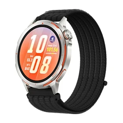 Sport Nylon Loop Bracelet Watch Strap, Compatible with Various Models (20mm/22mm) - 22mm watch strap (Black)