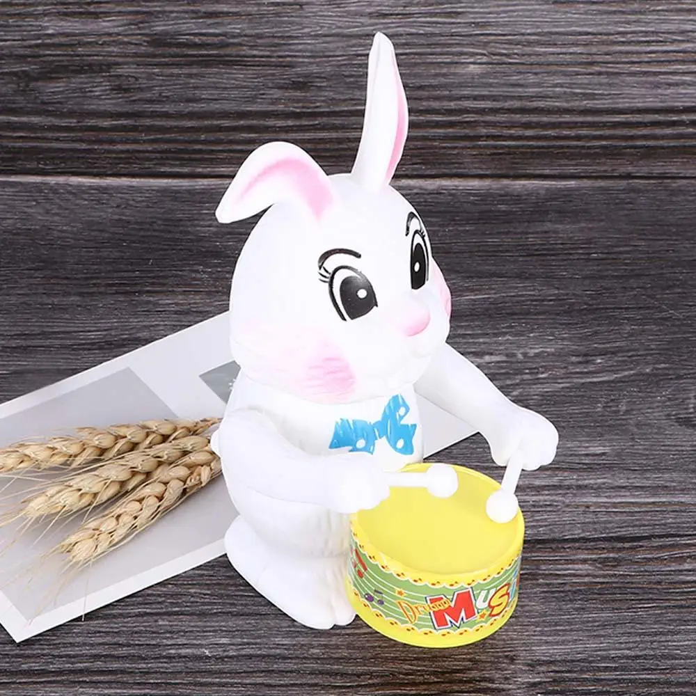 

Animal PVC Fashion 1PC Clockwork Hammer Spring Cartton Gift Funny Wind-Up Toys for Children Drumming Toys Drum Rabbit Toys