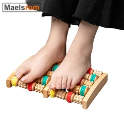 Acupressure Wooden Foot Roller For Pain Relief body Massage Heath Therapy 5 Row Wooden Foot Massager Feet Care 24.5x16cm