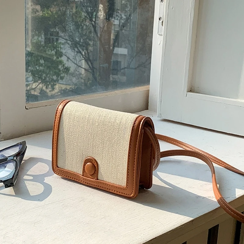 Carrying Purse Fashion Bag Canvas Handbags Shoulder Bags Square Crossbody Bags