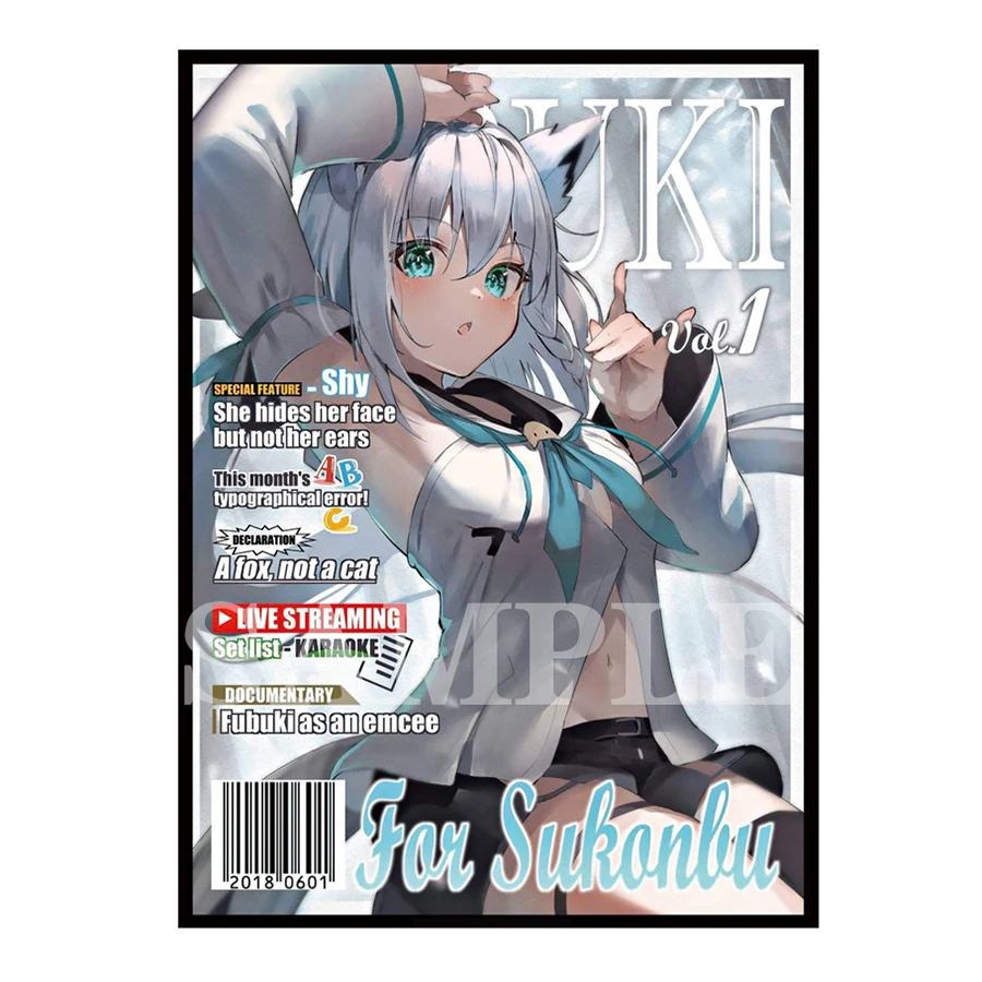 Hololive Shirakami Fubuki Game Card Protective Sleeves Case Mgt/ygo/cfv/pok  /kmc #ygo102 - Game Collection Cards - AliExpress