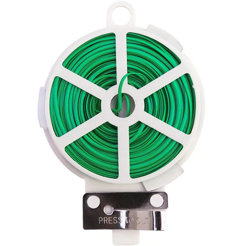 

328 Feet(100m) Twist Tie, Green Cable Ties with Cutter, Reusable Garden Ties for Plant, Gardening, Flowers Climbing