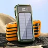 Large Capacity Solar Power Bank 4 in 1 Built in Cable Fastcharge  Mobile Power Battery LED Light iPhone Samsung Xiaomi 2