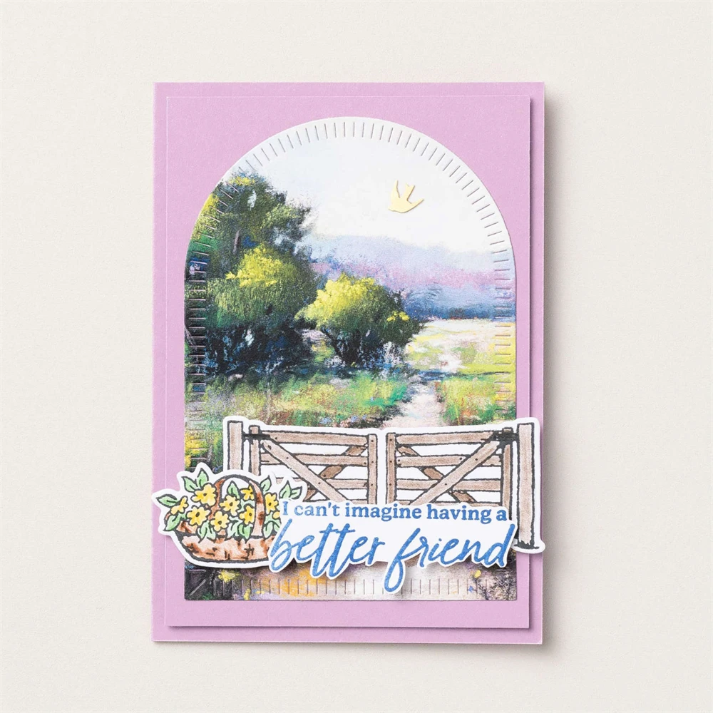Metal Cutting Dies/Clear Silicone Stamp Garden Meadow Thinking of You DIY Craft Card Album Making Scrapbooking Stencil ST03