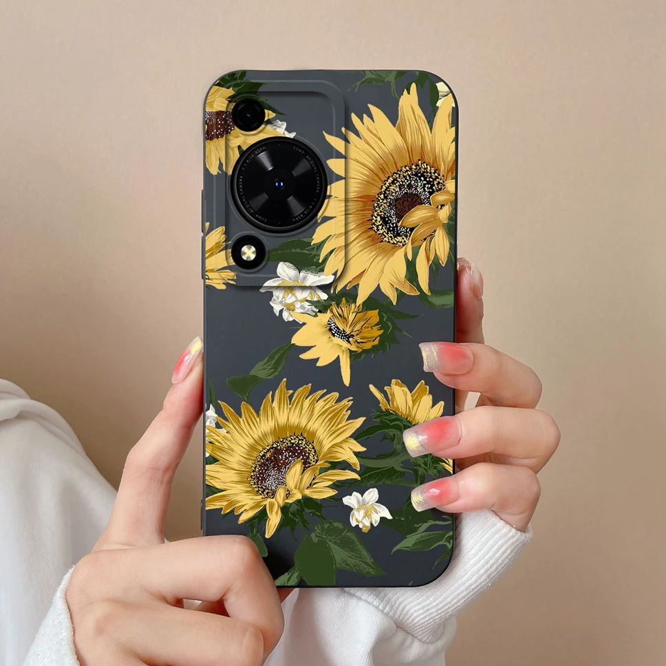 Cute Dinosaur Smooth Liquid Silicone Phone Cover – for Huawei Enjoy 70 and Nova Y72 4G