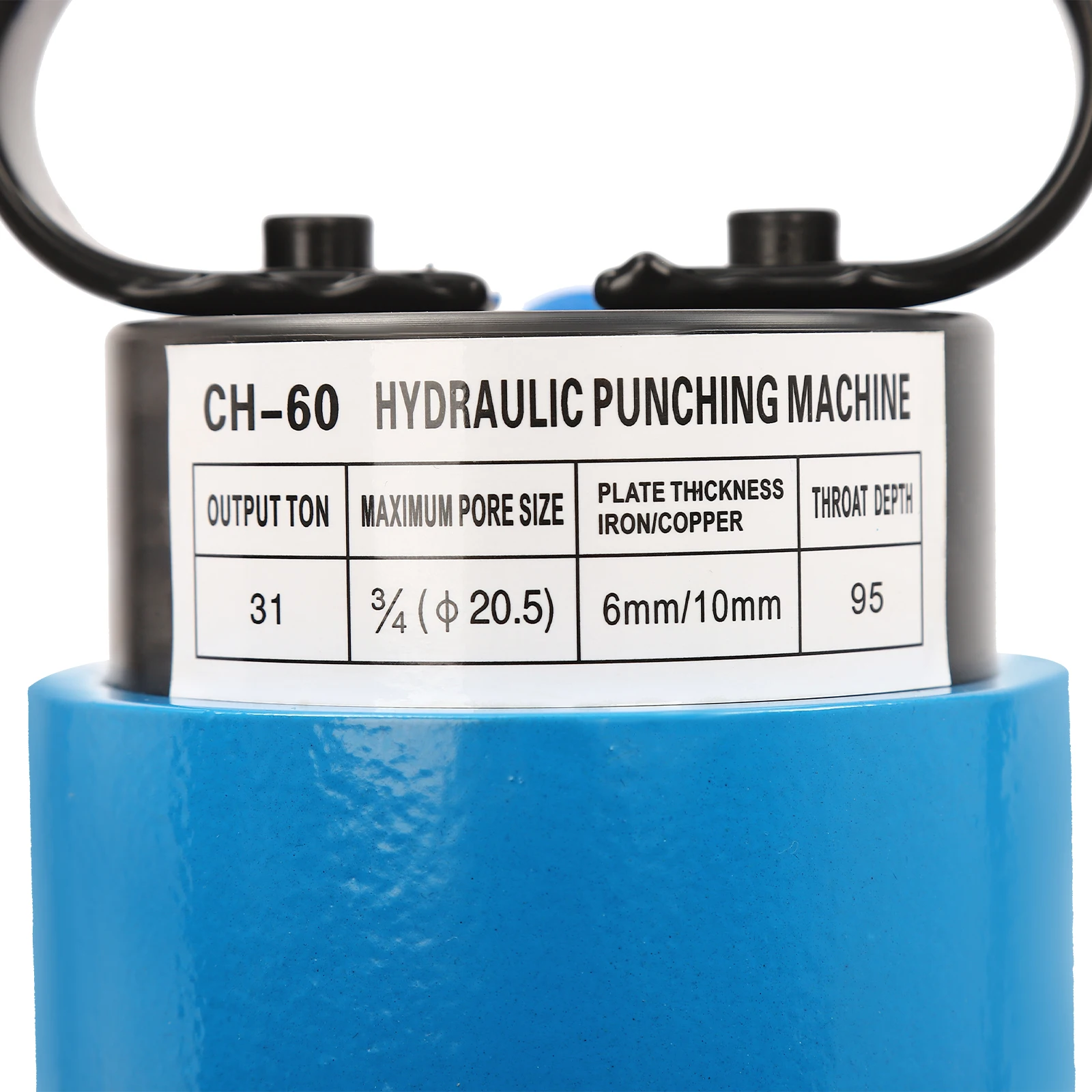 31Ton Hydraulic Punch Press 3.74" Throat Depth, Hydraulic Punching Tool Sets Industrial Hole Punch for 6mm Metal Plates