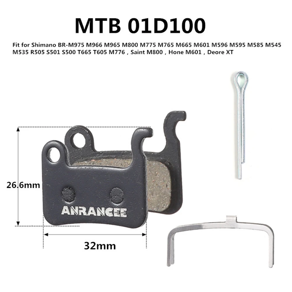 Metal Resin Disc Brake Pads Black ForShimano 01K100 MTB Road Bike Mountain Bicycle BR-C501 M575 M525 M495 M486