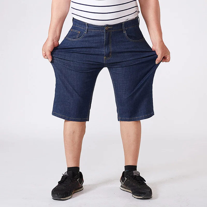 Men's oversize denim shorts loose cropped pants summer Plus size medium pants high waist shorts for men 12xl 13XL 9XL 8XL 54 56