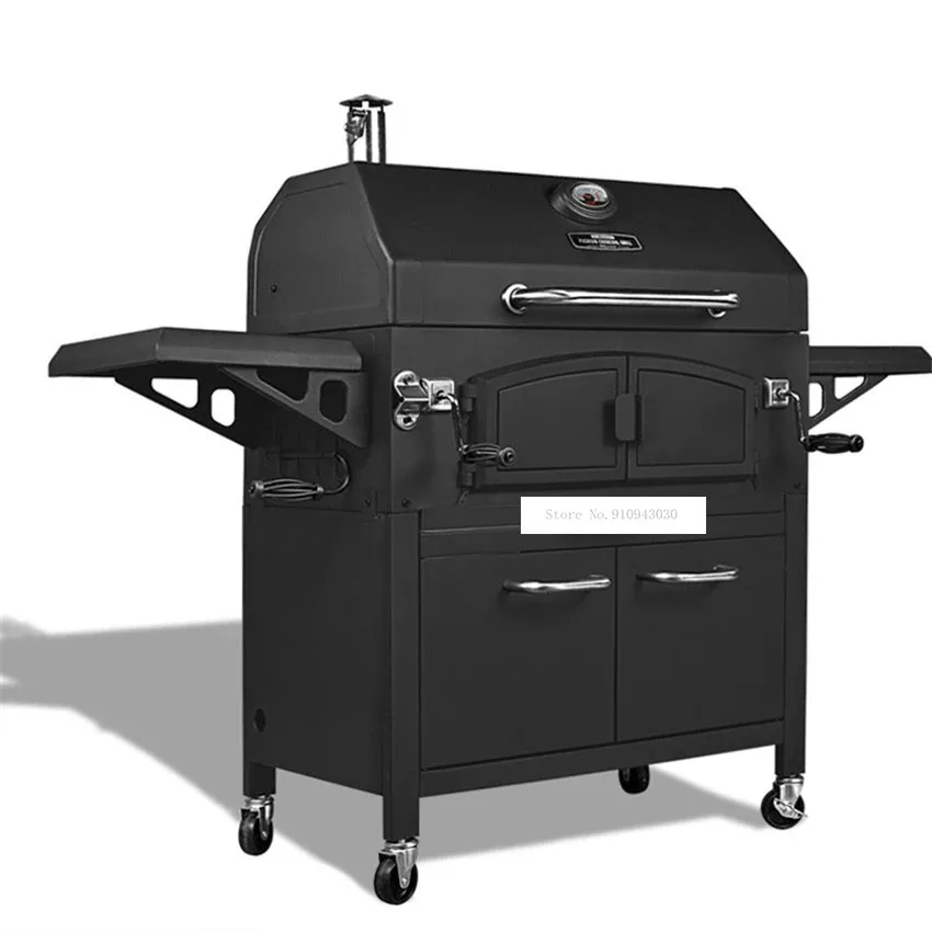 

New Arrival Outdoor Large Grill CF-E116005 Home Mobile Kitchen Villa Charcoal Grill Thicker Barbecue Pits For 10-20 People Hot