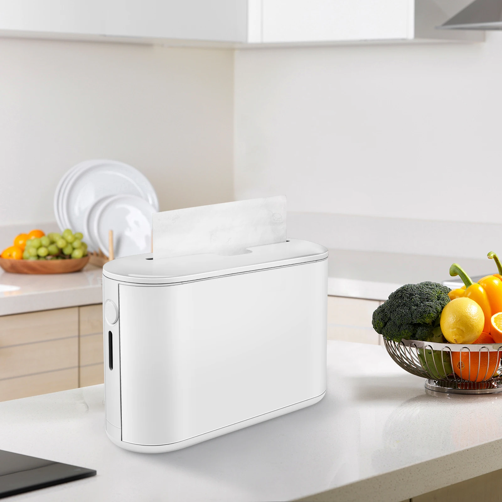 Dispenser di asciugamani di carta Porta asciugamani di carta da appoggio antiscivolo di grande capacà con finestra visibile per cucina, bagno, WC