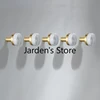 Brass coat hook up natural marble hook Wardrobe decoration hanger Nordic entrance door round coat hook 1
