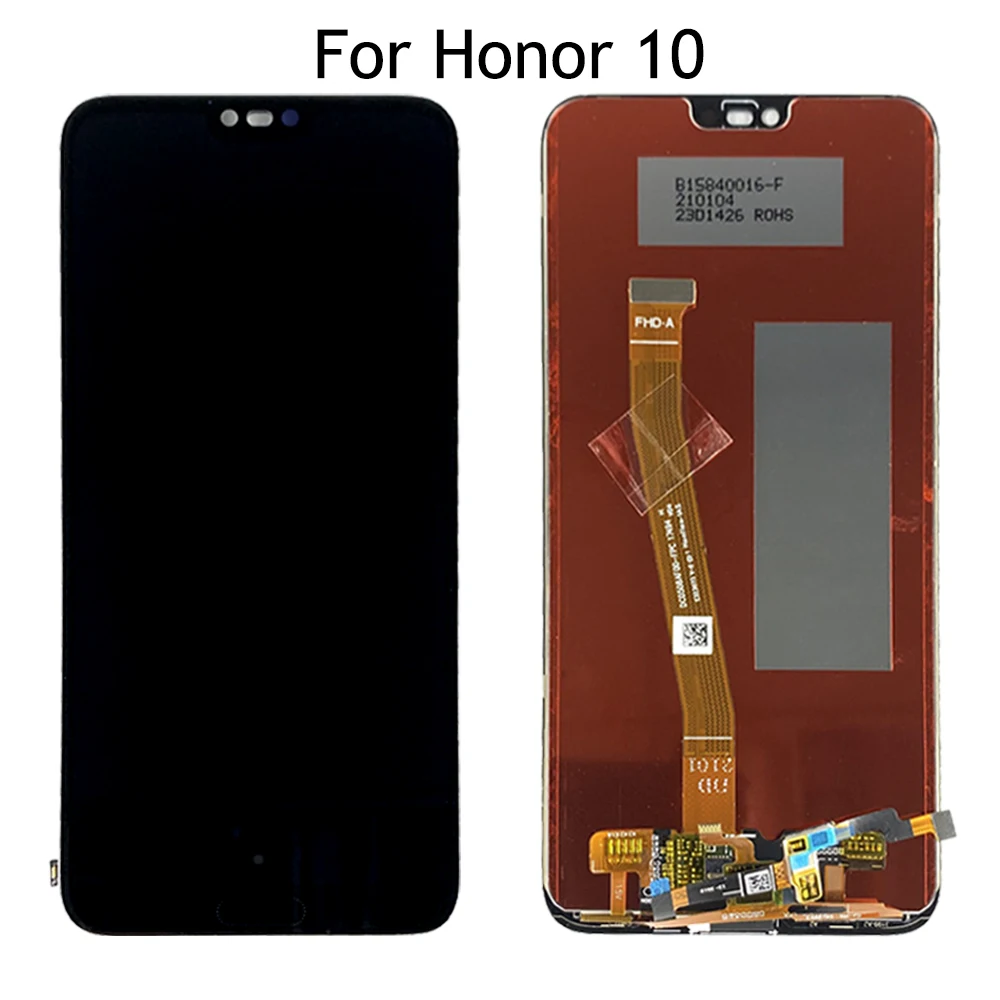 Écran LCD + Vitre Tactile Noire Pour Honor 10 – Neuf, Sur Châssis