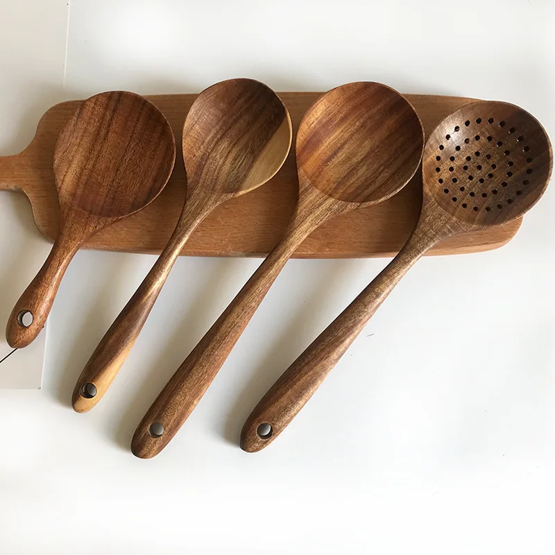 Kitchen Utensils Black Walnut Set