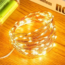 Illuminated LED String Lights - Battery - Powered Decorative Accents for Home and Festive Ambiance (10m)