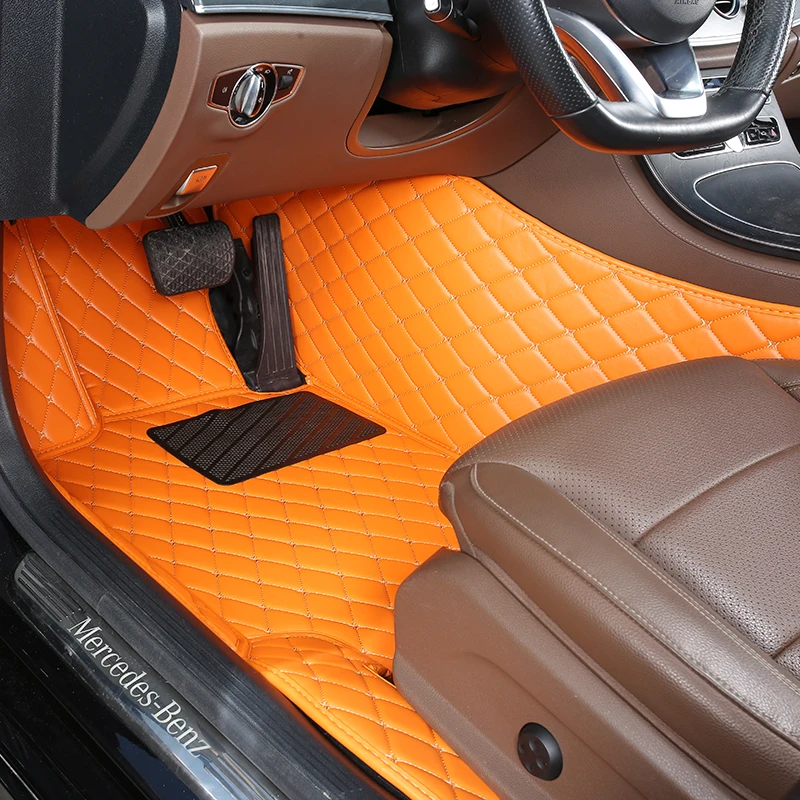 맞춤형 가죽 자동차 바닥 매트, BMW 시리즈 1 E87 2007 2008 2009 2010, 자동차 인테리어 액세서리 카펫 러그 발 패드, 1 개