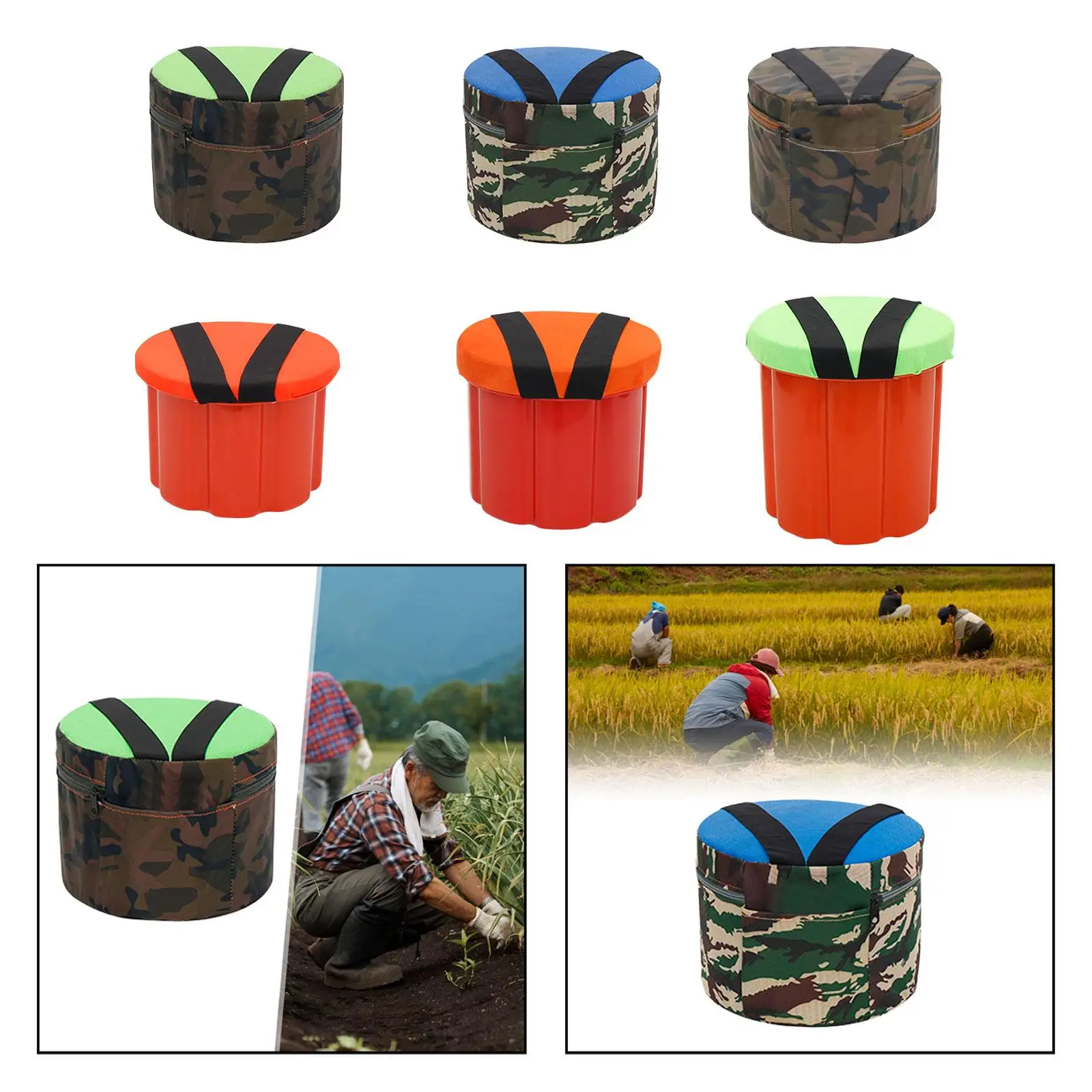 Wearable Gardening Stool Gardening Cushion Chair for Outside Farming Fishing