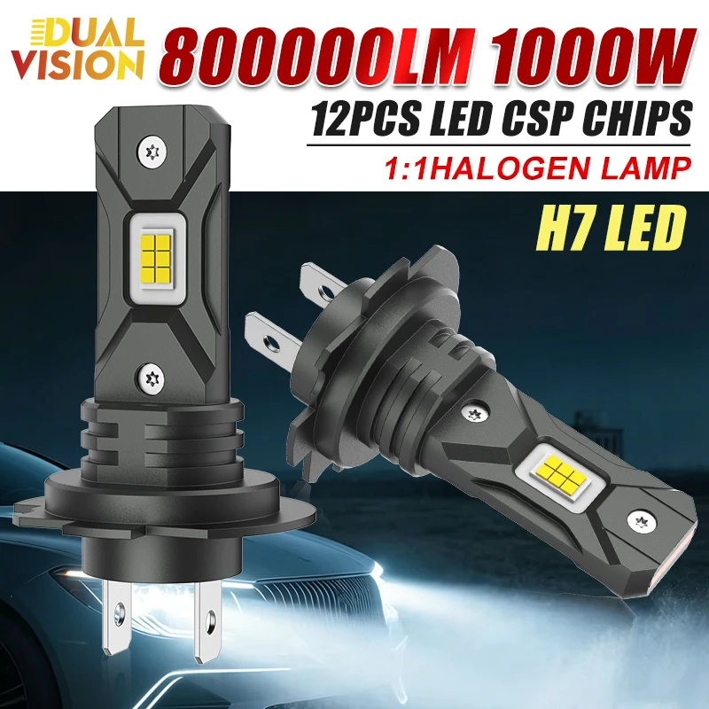 1000W H7 LED 자동차 헤드라이트 전구 캔버스 무오류 미니 사이즈 자동차..