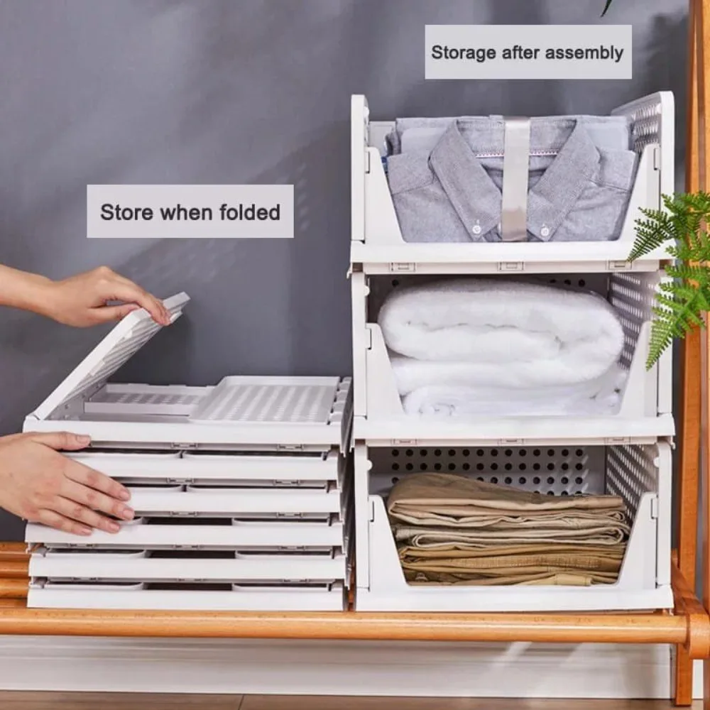 Stackable Plastic Drawers Organizing Boxes Partition Bedroom Office Organizers Closet Clothes Panties Folding Storage Box Home drawer organizers storage box