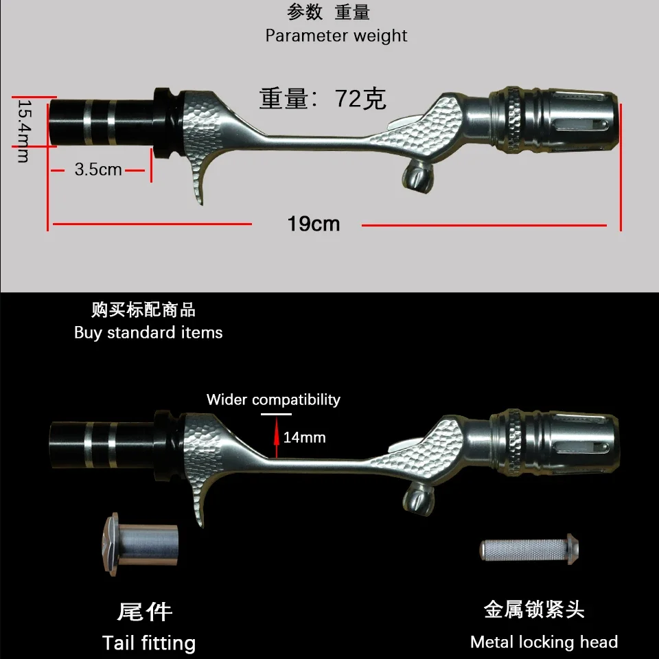 AIOUSHI High quality sunken handle accessories CNC precision engraving pit version ultra light need to make your own handle
