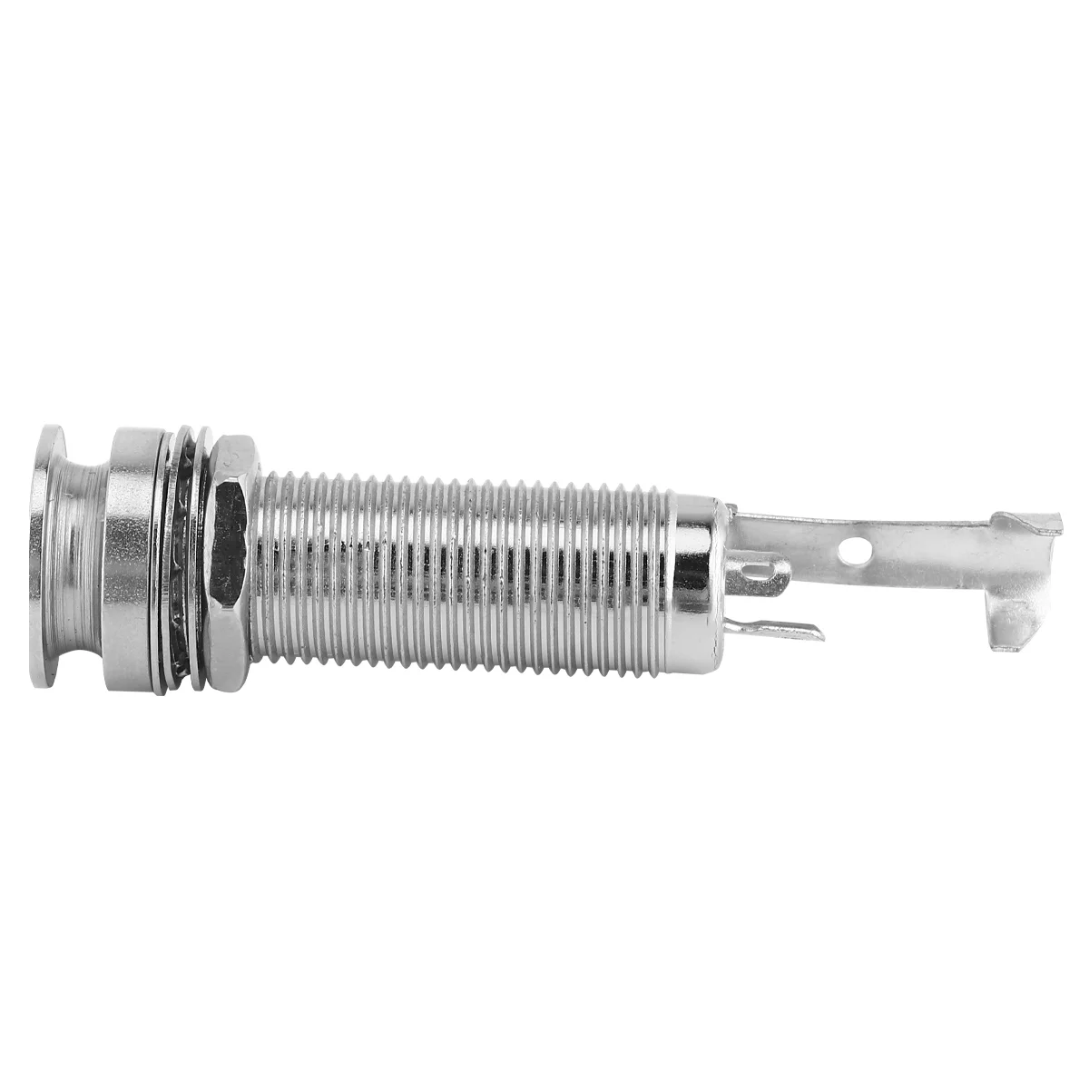 

End Pin Output Jack Type Tail Pin Guitar Connection Socket for Bass Guitar ( Silver )