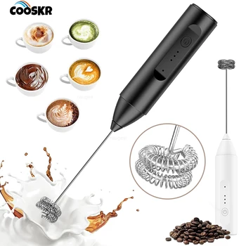 Montalatte Elettrico Portatile, Frullatore per Crema, Mixer per Bevande, per Matcha, Latte, Cappuccino