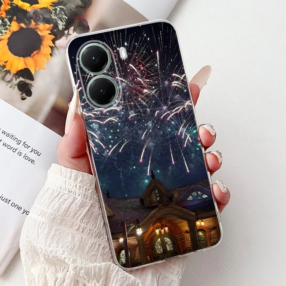Stylish Painted Clear Silicone Soft TPU Phone Case Cover Shell Coque