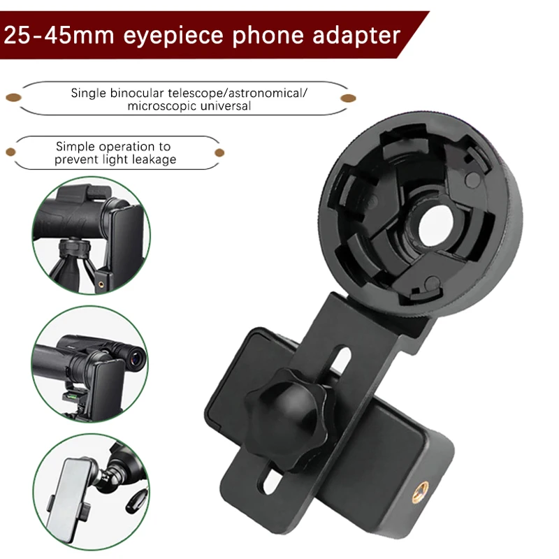 Telescope Phone Photo Adapter Universal Quick Aligned Cell Phone Digiscoping Adaptor Mount Compatible with Binoculars Monocular 6