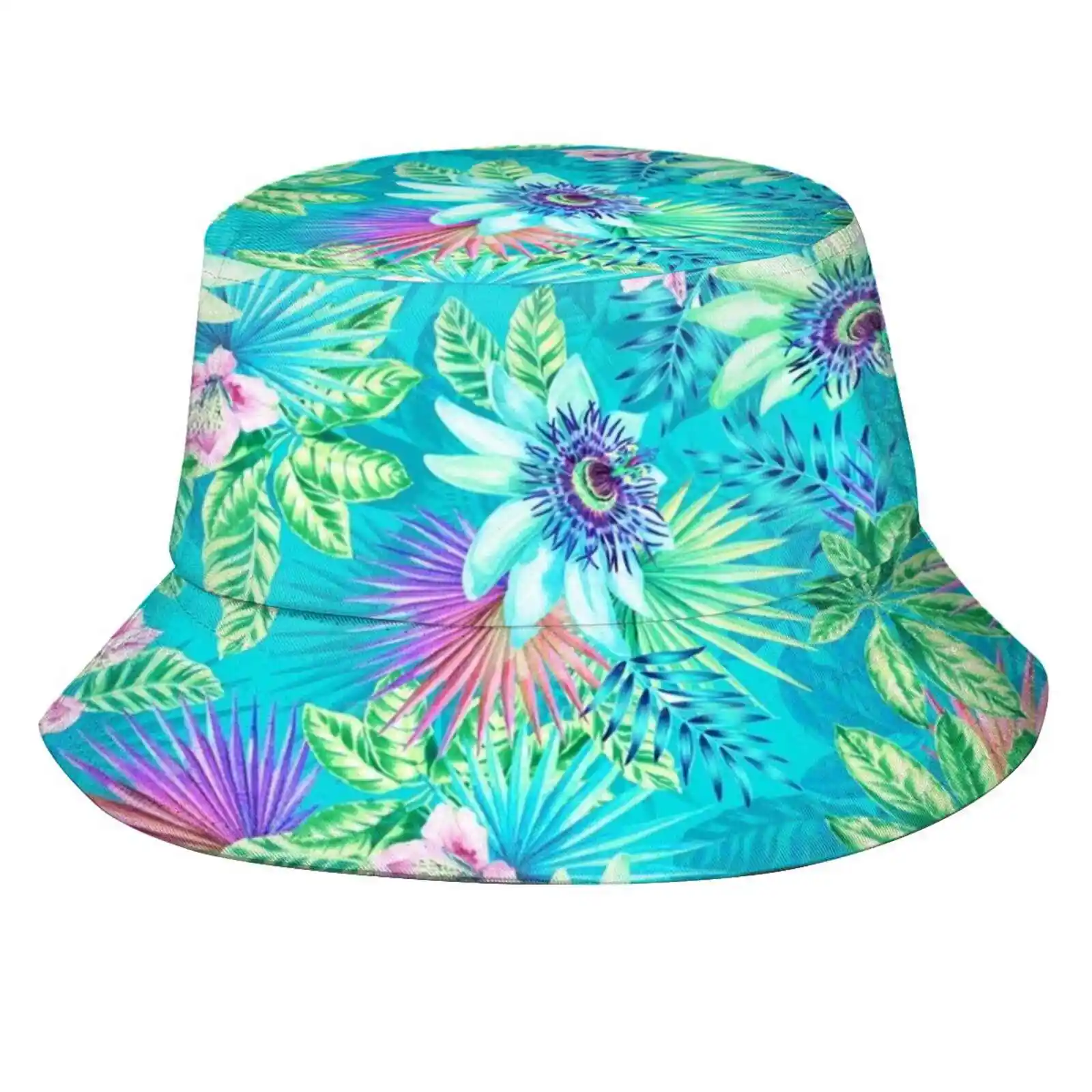 Passion Fruit Unisex Summer Outdoor Protezione Solare Cappello Berretto Fiori Costumi Da Bagno Floral Orchid Aloha Sunny Botanic Paradise Calathea