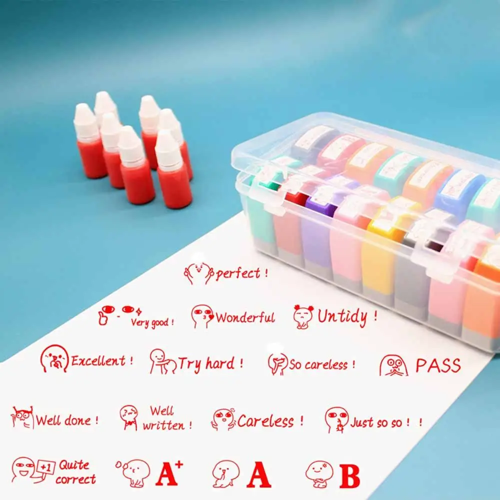 

Toy Stamps Scrapbooking Stamper Office & School Supplies Encouragement Reward Seal Teaching stamp Commentary Stamp