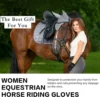 Horse Riding Gloves Equestrian Women Mesh Breathable Lightweight Color Pack, Comfortable Grip All Weather 6