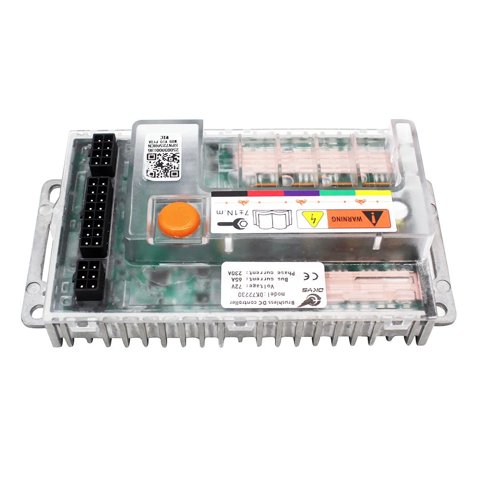 72V Electric Bike Brushless DC Motor Controller 65A 1800W High Power Programmable Brushless Motor Controller DK72230