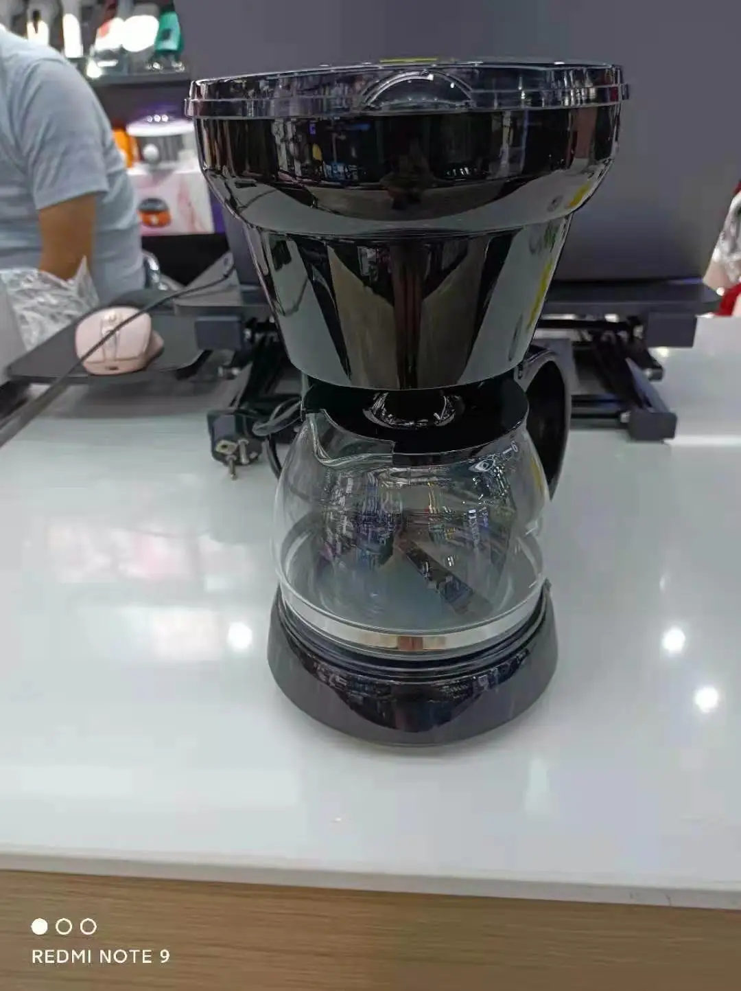 Houselin Automatic Brew & Drip Coffee Maker with Reusable Filter, 750ml Glass Carafe