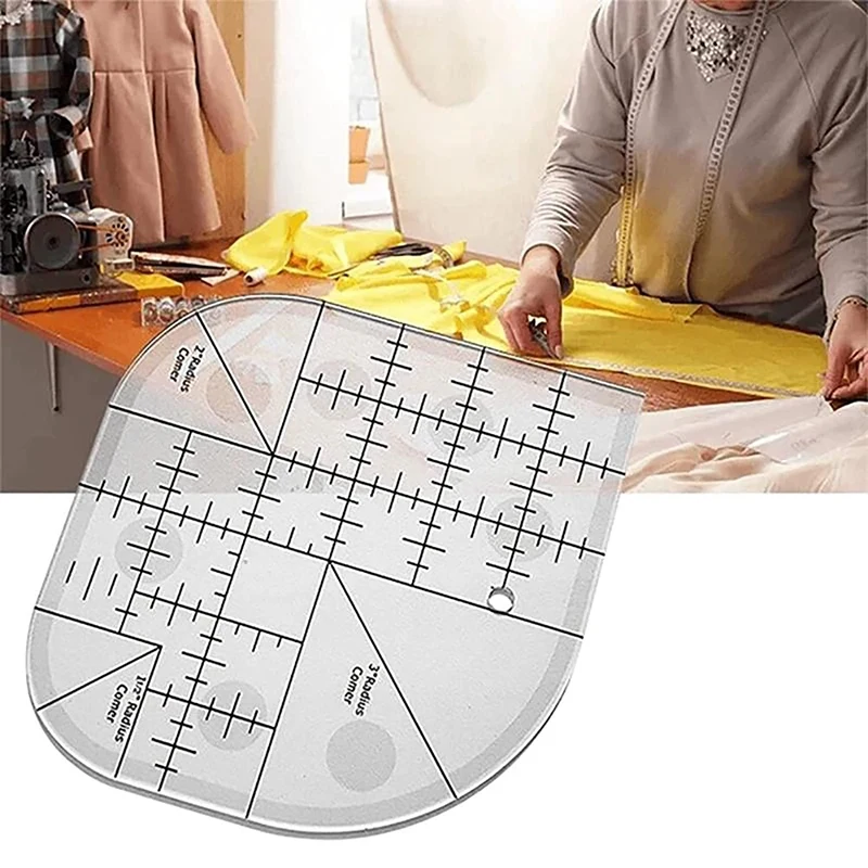 Creative Curved Corner Cutter Quilt Ruler, Sewing Patchwork Ruler Sewing Template Patchwork Tool,DIY Supplies-AA68