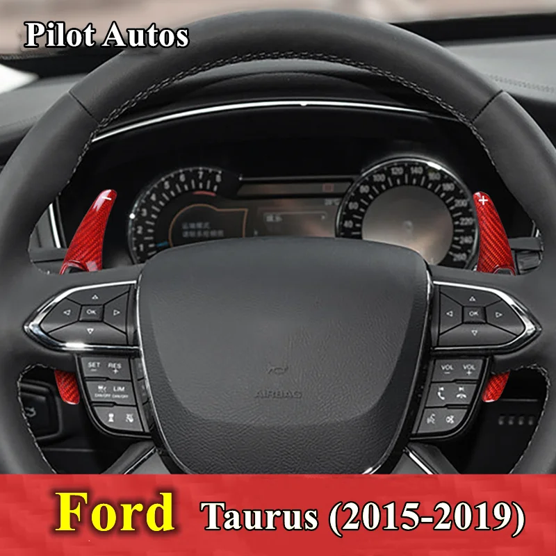 

Genuine Carbon Fiber Car Steering Wheel Shift Paddle Extended Shifter Trim Cover For Ford Taurus 2015 2016 2017 2018 2019