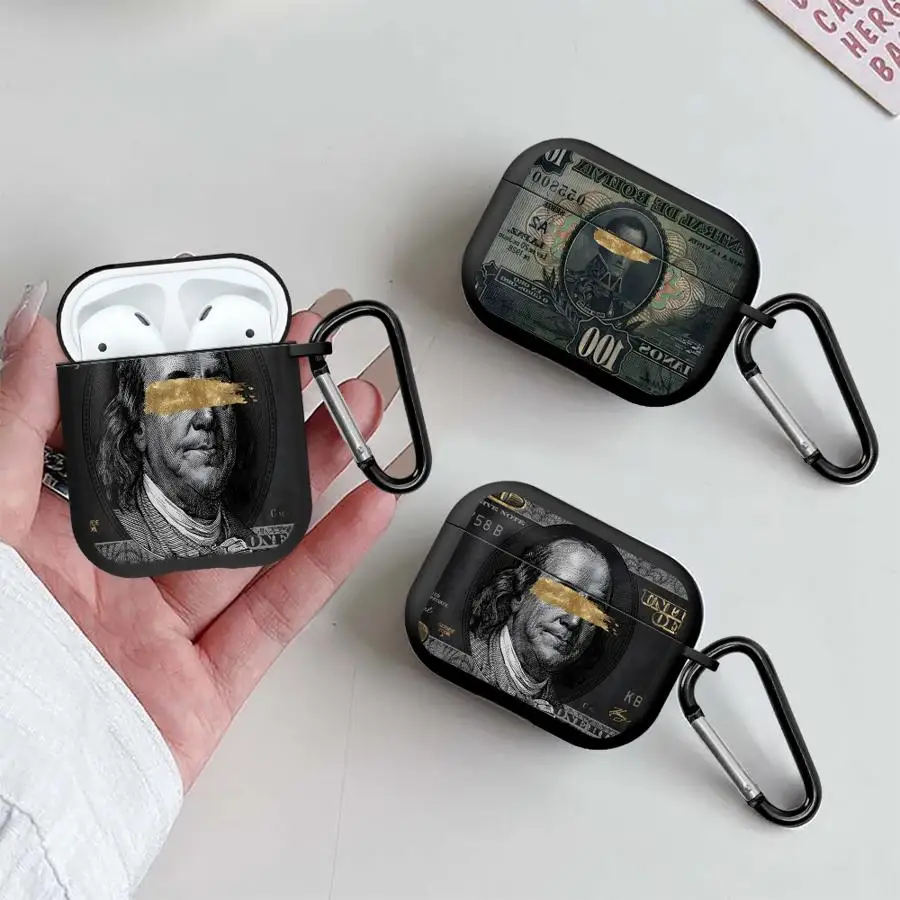 Dollar Bill Pattern Case for Airpods - Stylish Protective Earphone Cover