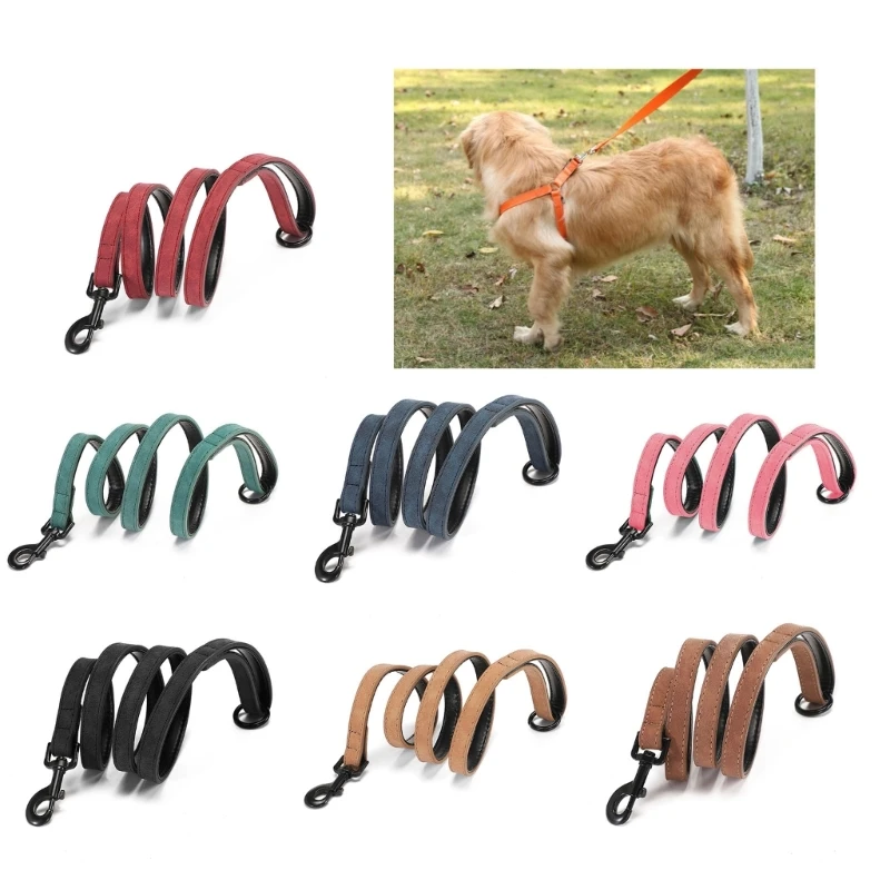 

130cm PU Dog Leash Multiple Color Flexible Dog Rabbits Cat Traction Rope Leash with Alloy Buckle for Walking Supplies