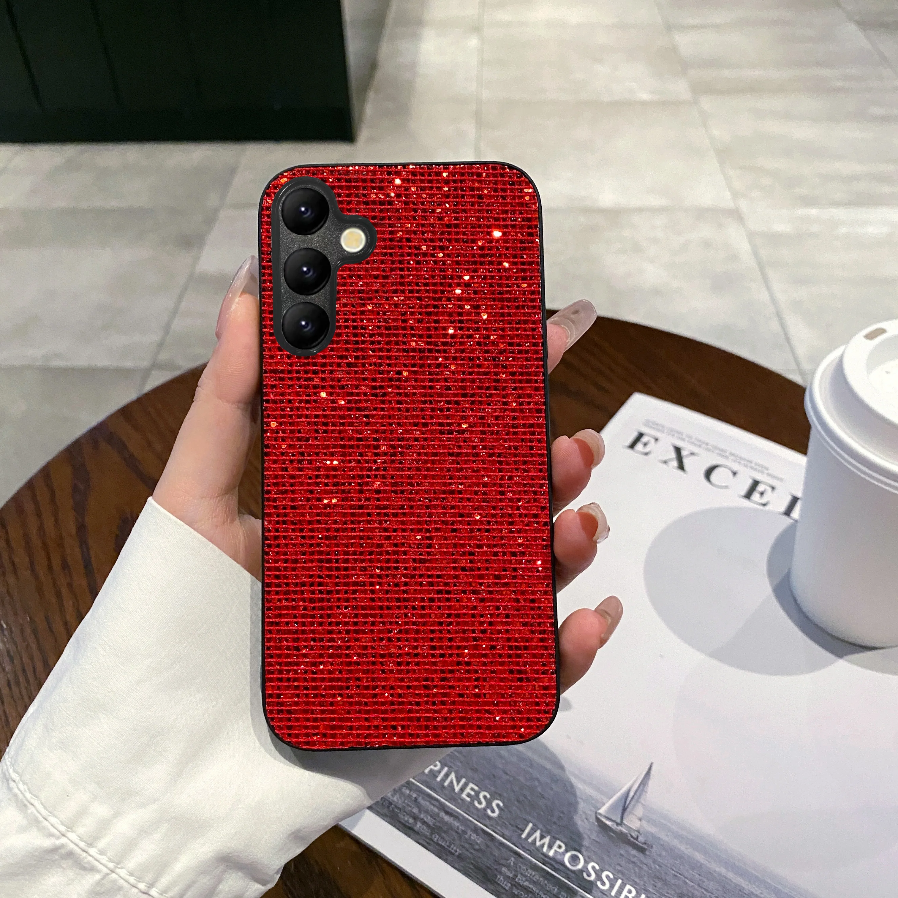 Luxury Shiny Colorful Grid Pattern Fashion Phone Case - TPU Shell