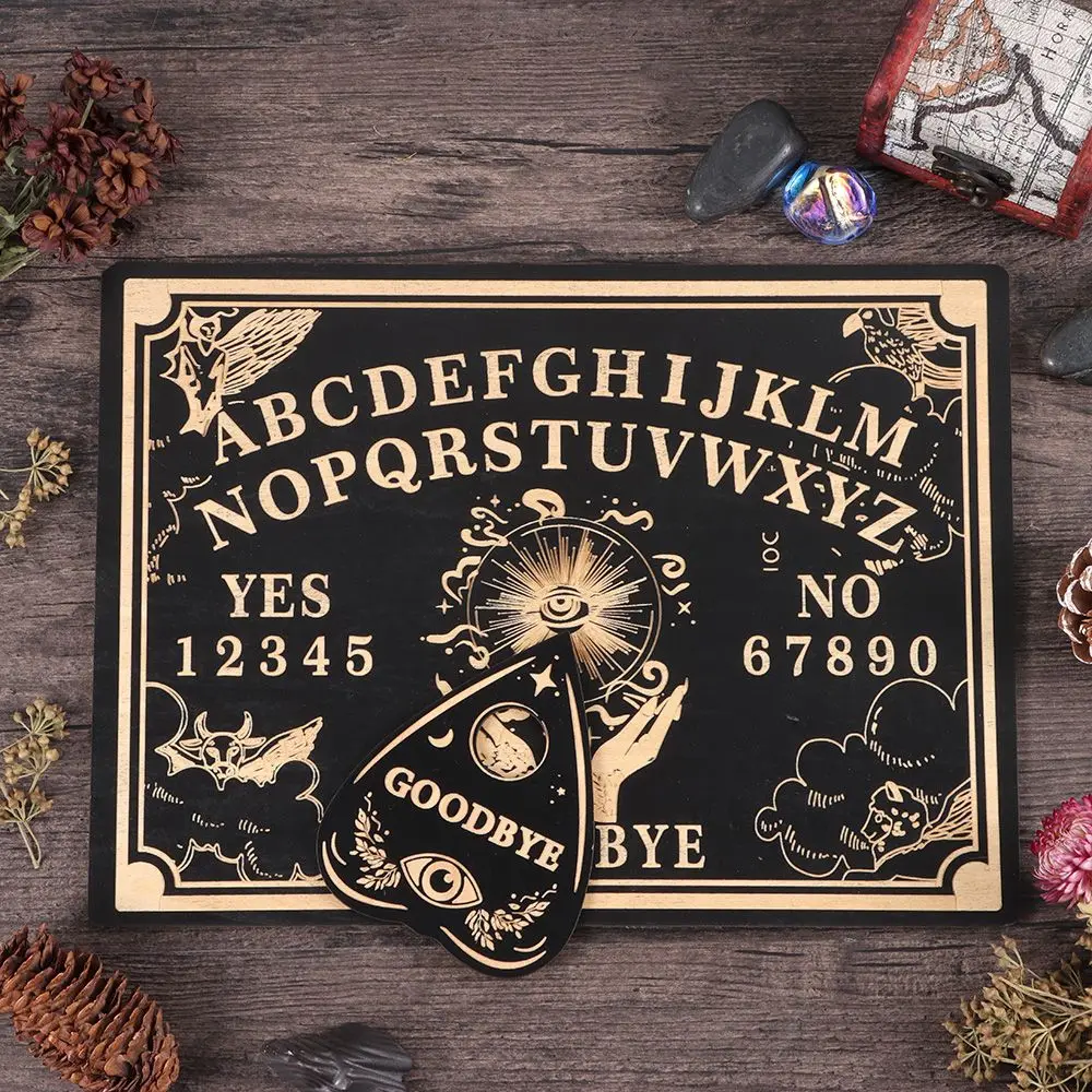 Divination Pendulum Board Kit Art Home Decor Wooden Magic Board Ouija Metaphysical Message Witch's Pendulum wood icon decoration