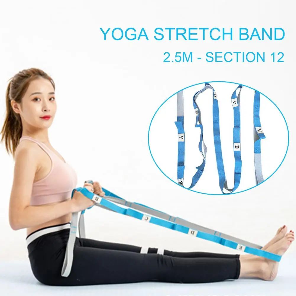 Yoga Strap Durable Non-elastic Yoga Stretching Strap for Effective Leg Stretches Multi-loop Physical Therapy Band Straps