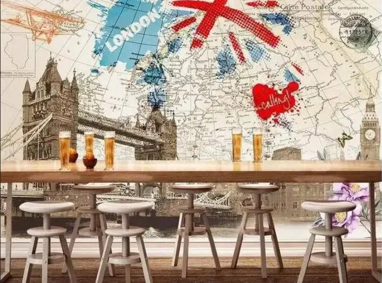 

photo wallpaper 3d custom mural Architectural landscape of retro British home decor bedroom wallpaper for walls 3d living room