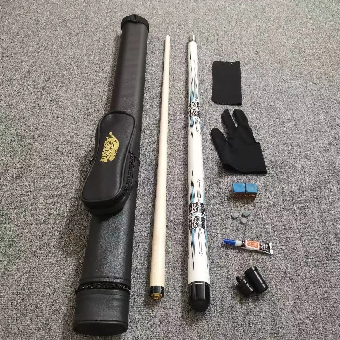 Pool Cue 13mm tip made of maple wood powerful hitting 1pc