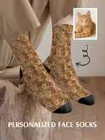 Chaussettes personnalisées avec photo, chaussettes amusantes imprimées avec image, deux tailles disponibles, cadeau unique 2