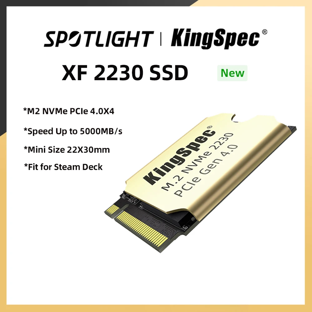 Ssd Disco Rígido Unidade Interna para Baralho Steam 512gb 1tb 2tb M.2 22 30 Pcie 4.0 Nmve Kingspec2230