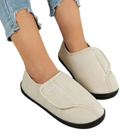 Slippers for Men Suede Non-Slip House Shoes Comfy Warm Plush Walking Shoes Indoor/Outdoor for Diabetic Swollen Feet 1