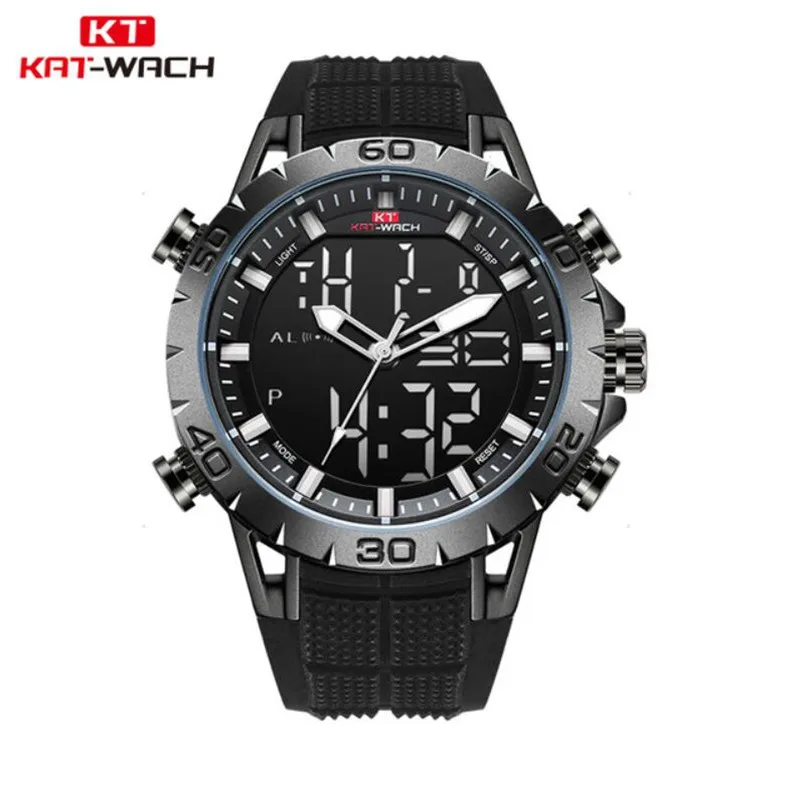 2022 KAT-Wash Quartz Resin Male Clock JPN Movement Sports Men Watches Top Brand Waterproof Military Wristwatch Mens Montre Homme 