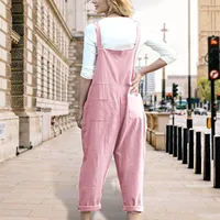 Women Jumpsuits Casual Comfortable Women Pants Solid Color Pocket Jumpsuit Spring Summer Button Jumpsuit Ropa de mujer ofertas - Image 5