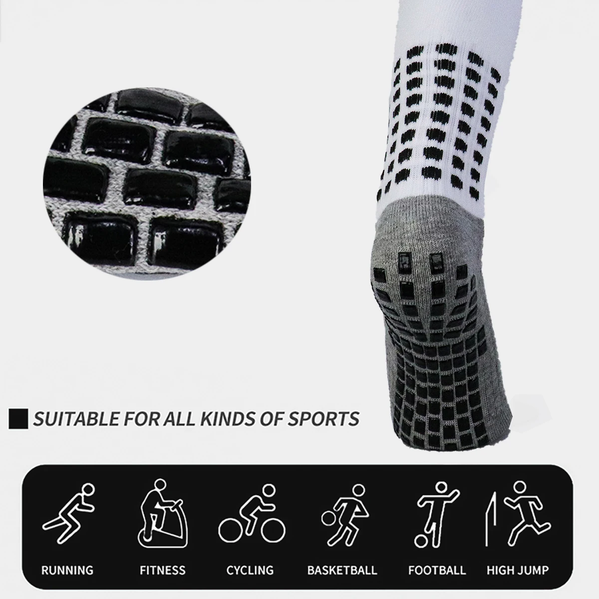 Football Socks Long Football Socks Men's Long Tube Professional Training Soccer Socks Thickened Silicone Non-Slip Towel Bottom Sports