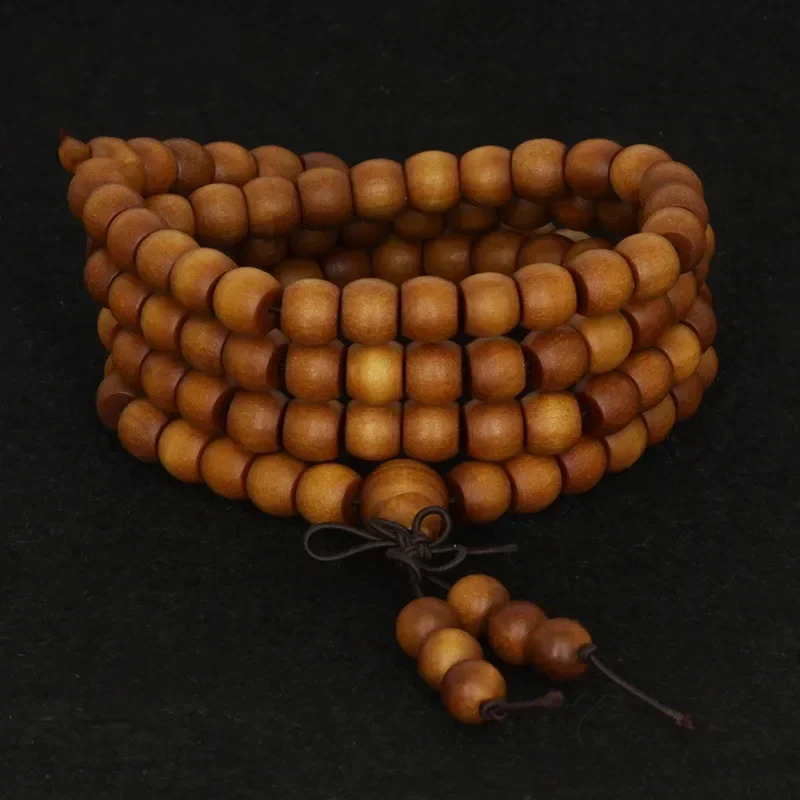 

Sandalwood apple beads Buddha beads rosary 108 handstrings Sandalwood men and women's hot selling gifts ethnic wind