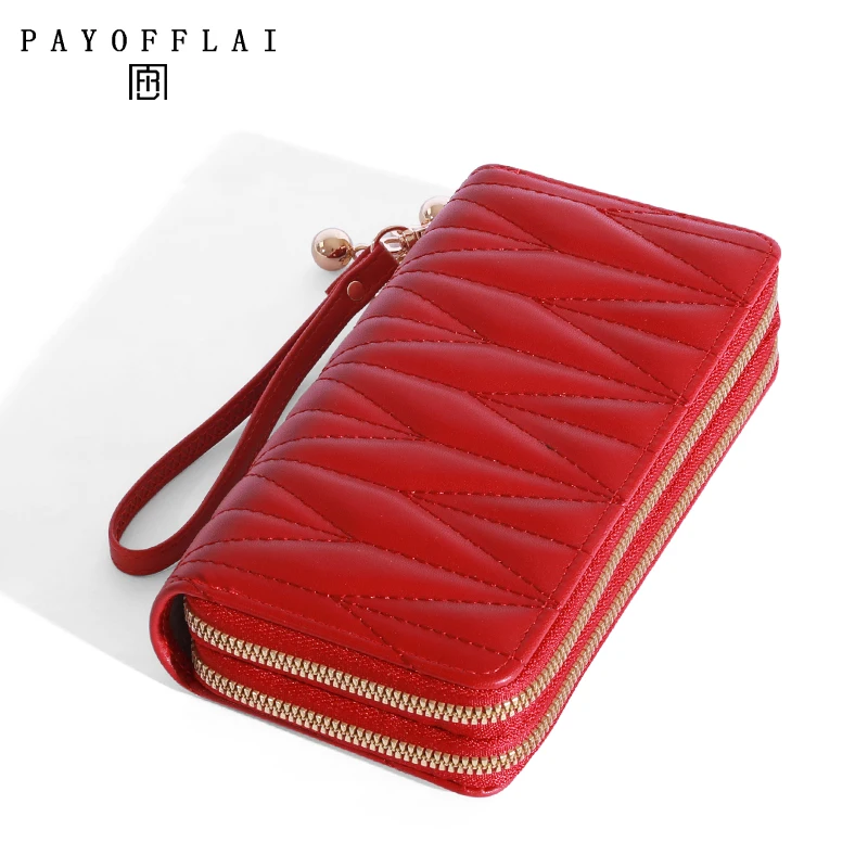 Women's tassel long wallet, wallet, business card holder, double